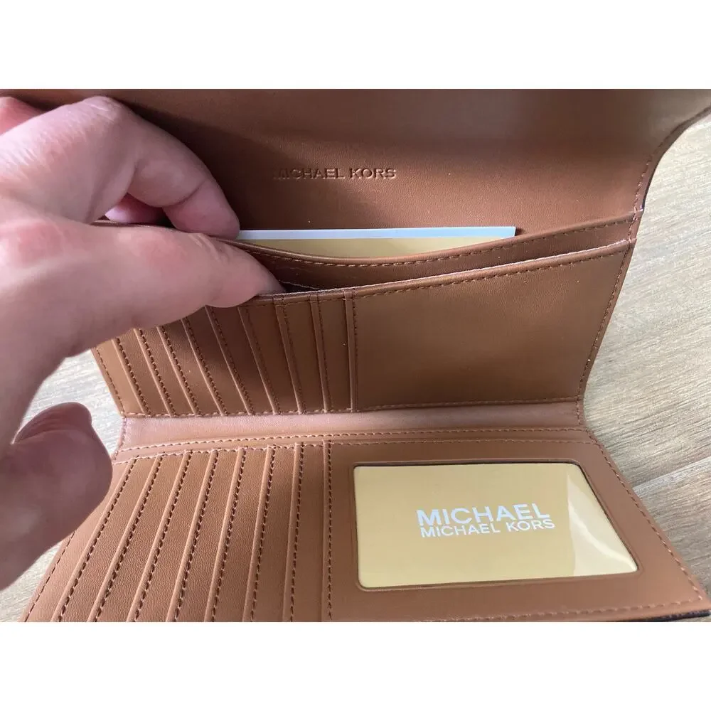 Michael Kors Jet Set Travel Trifold Large Wallet Monogram